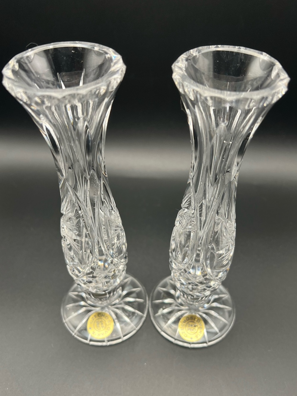 ✨ STUNNING VINTAGE BOHEMIAN LEAD CRYSTAL PAIR! ✨
